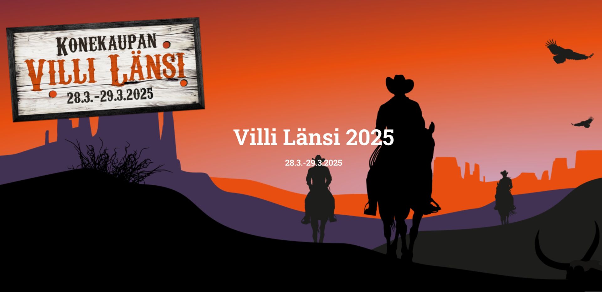 Konekaupan Villi Länsi tapahtuma Liedossa 28.-29.3.2025